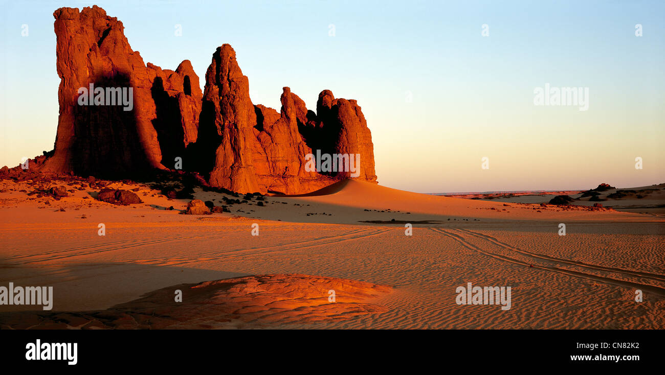 Algeria, Sahara, Hoggar (Ahaggar Mountains), Tassili of Tin Rehro Stock