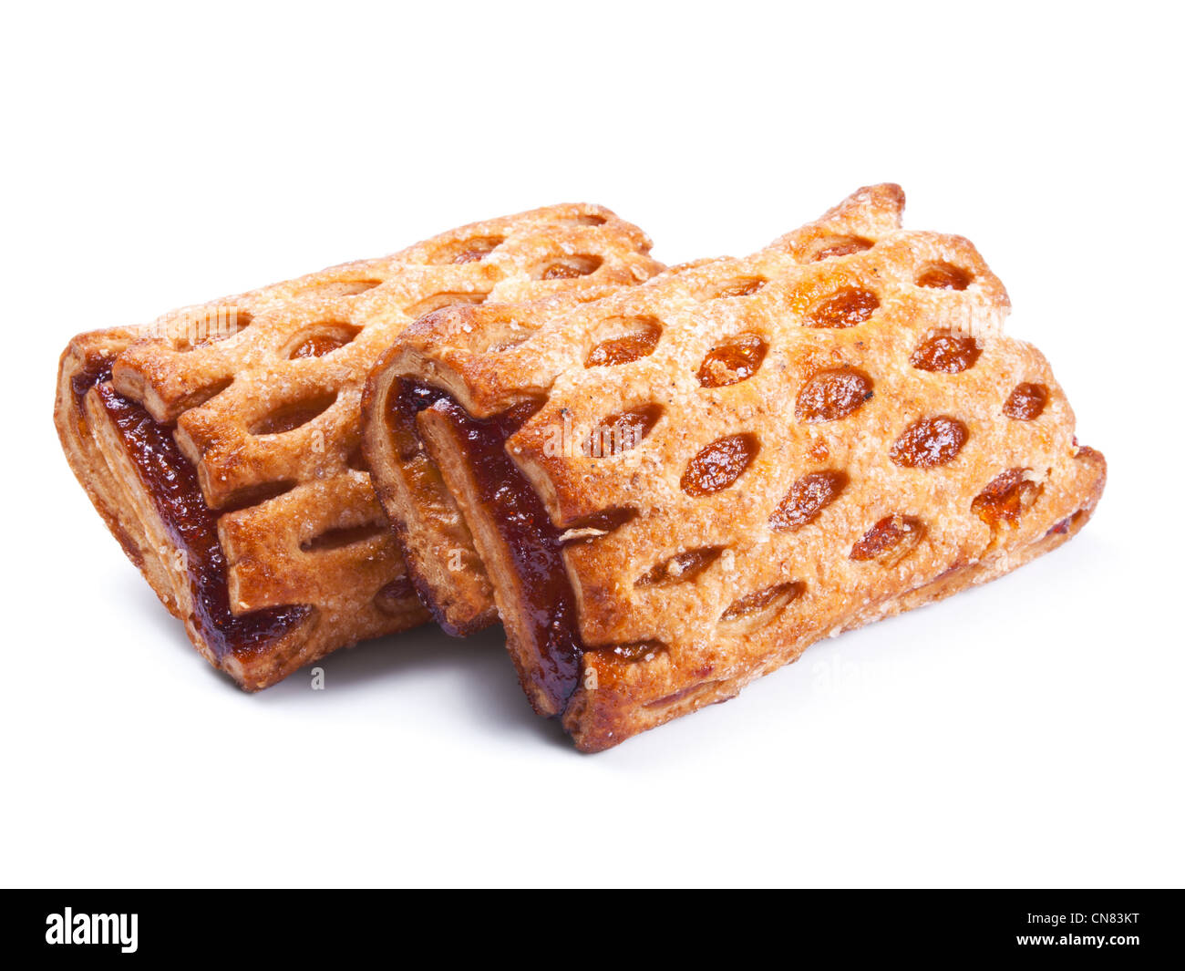 Jam filled cakes isolated on white background Stock Photo Alamy