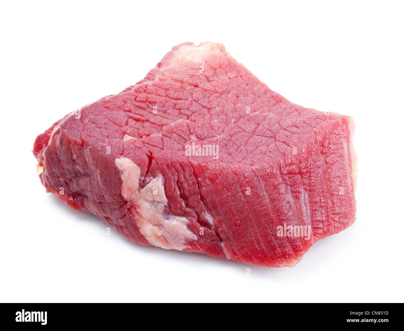 Raw beef meat isolated on white background Stock Photo - Alamy