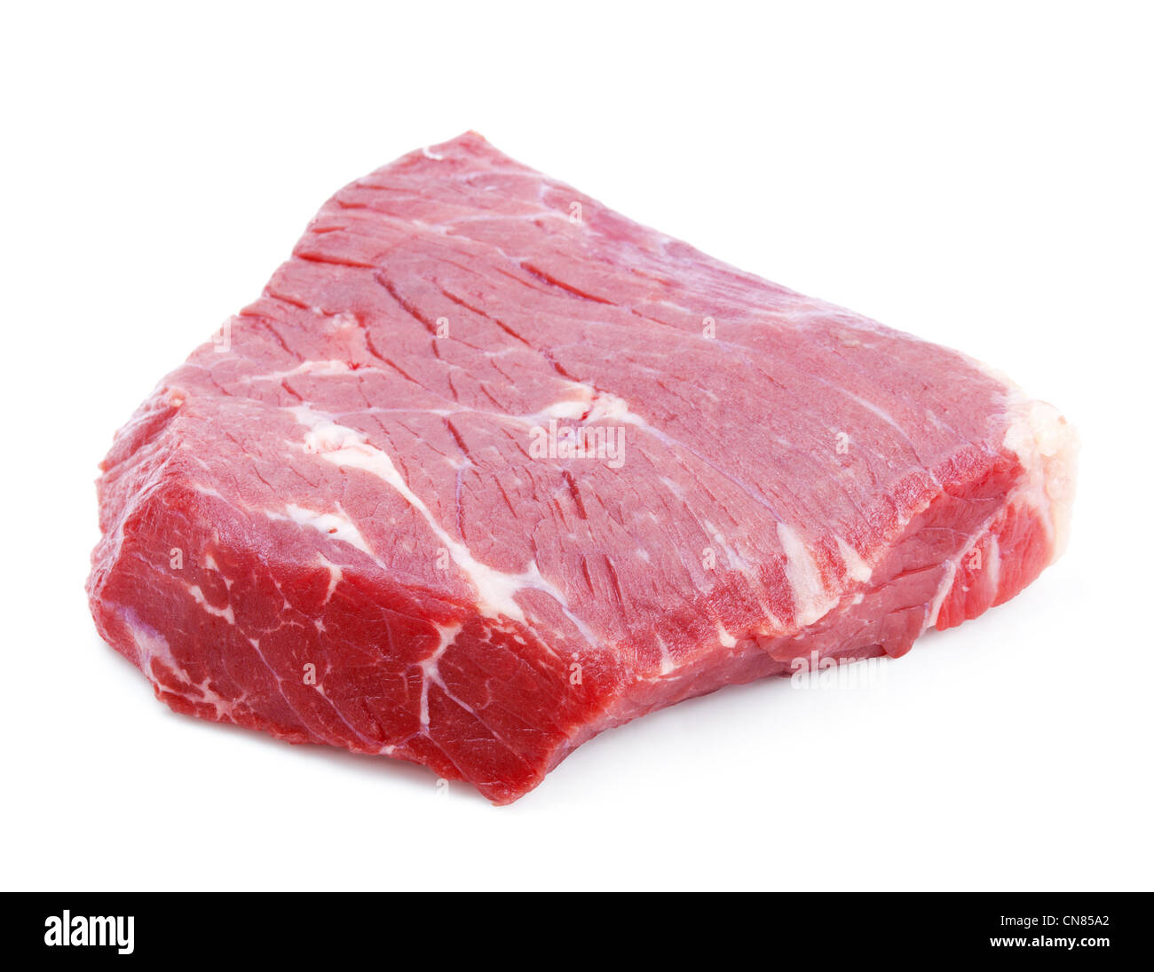 Raw beef meat isolated on white background Stock Photo