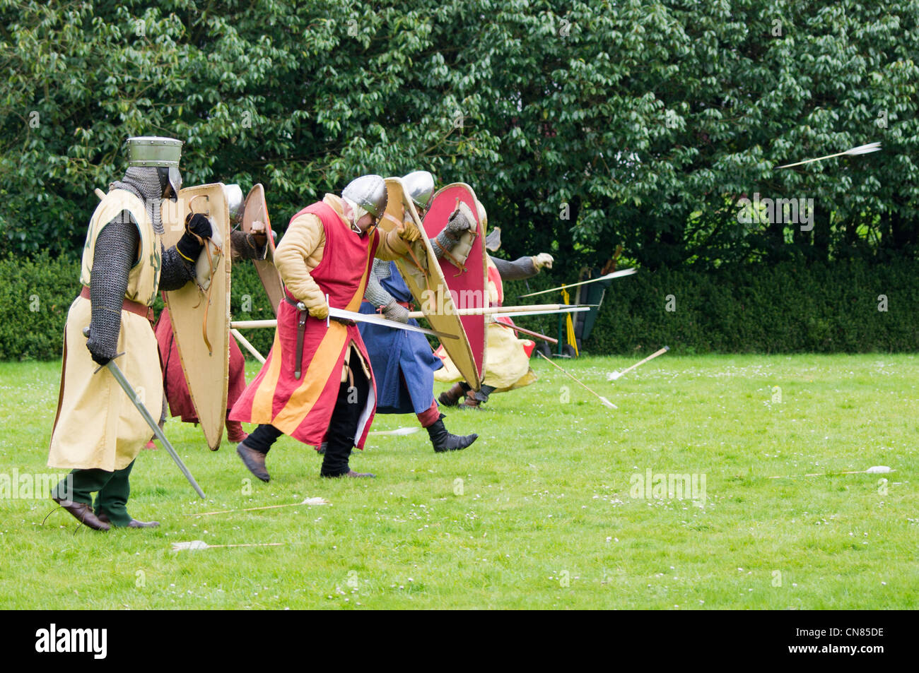 "History in action" reenactment. Normans, Knights and Crusaders