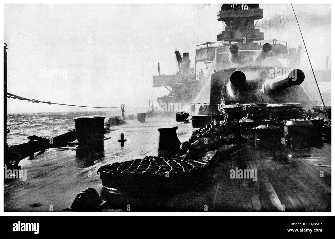 First published 1917  USS New York US Navy Naval Battleship Stock Photo