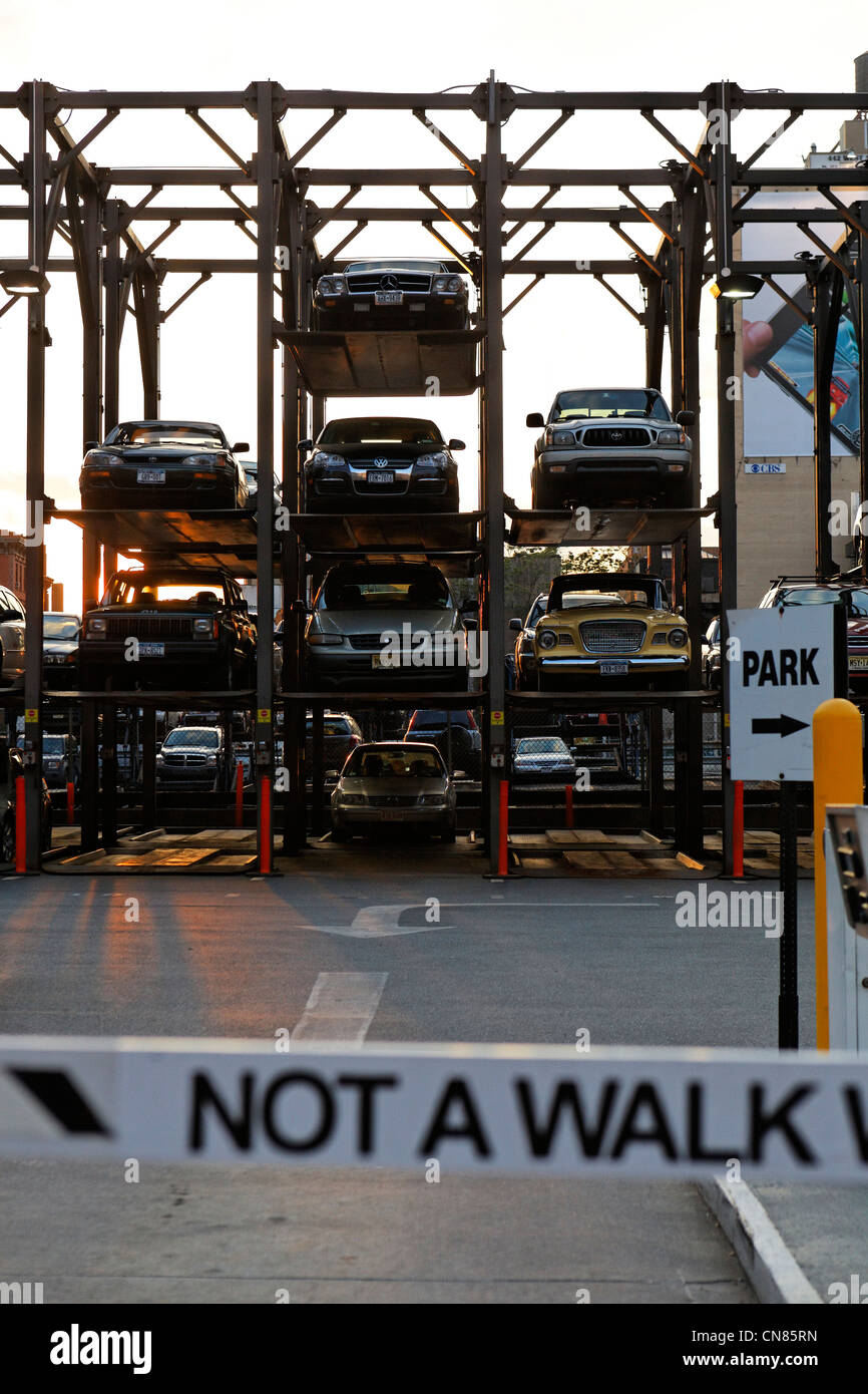 United States, New York City, Manhattan, Midtown, charged parking area