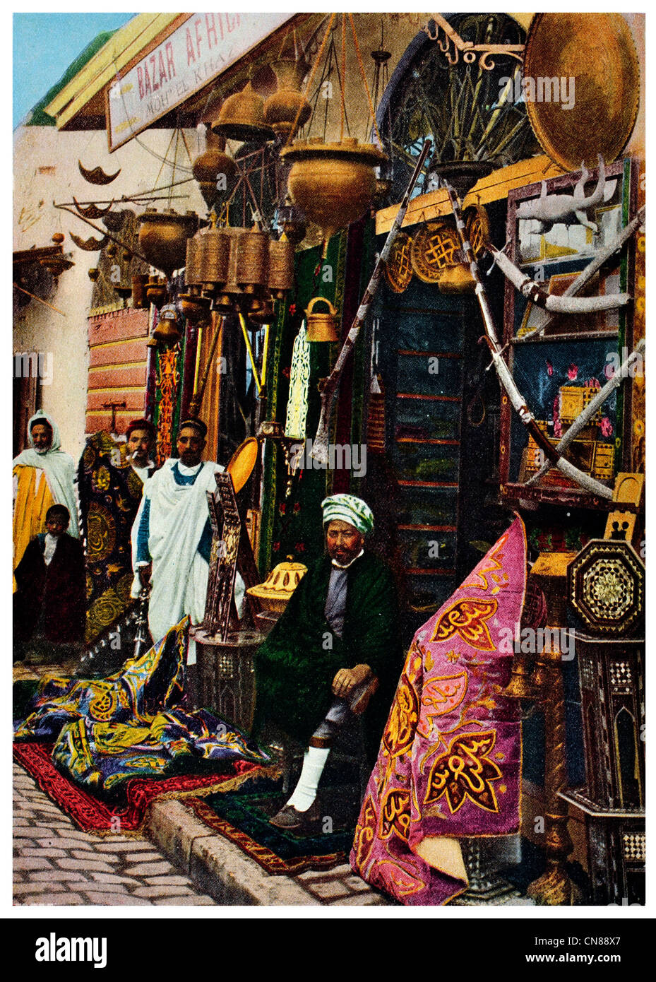 First published 1915 Mameluke shop market trade retail vendor merchant Stock Photo
