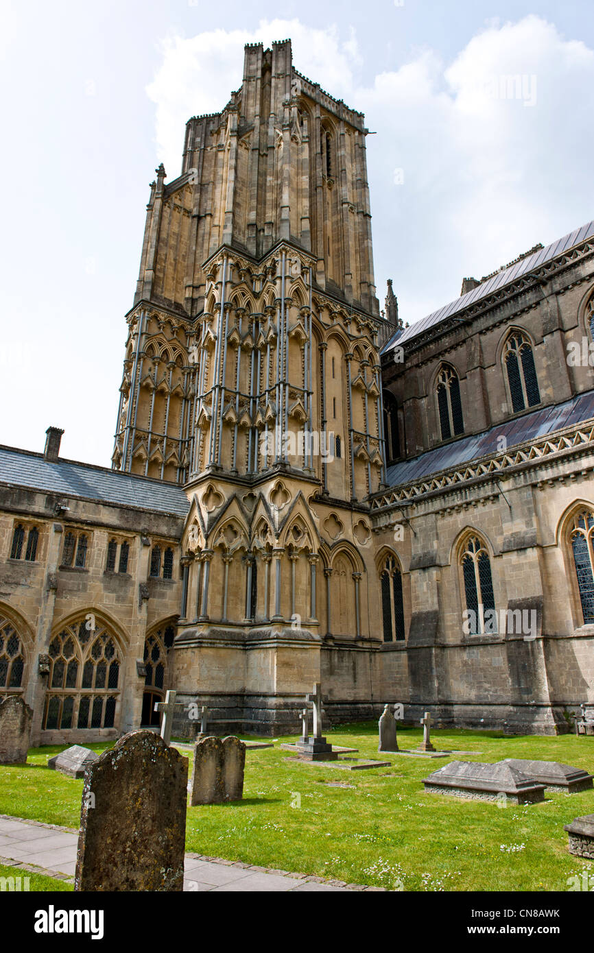 Wells Cathedral,Church of England,Exteriors,Interiors,English Heritage Grade I Listed Building,Wells,Somerset,England,UK, Stock Photo