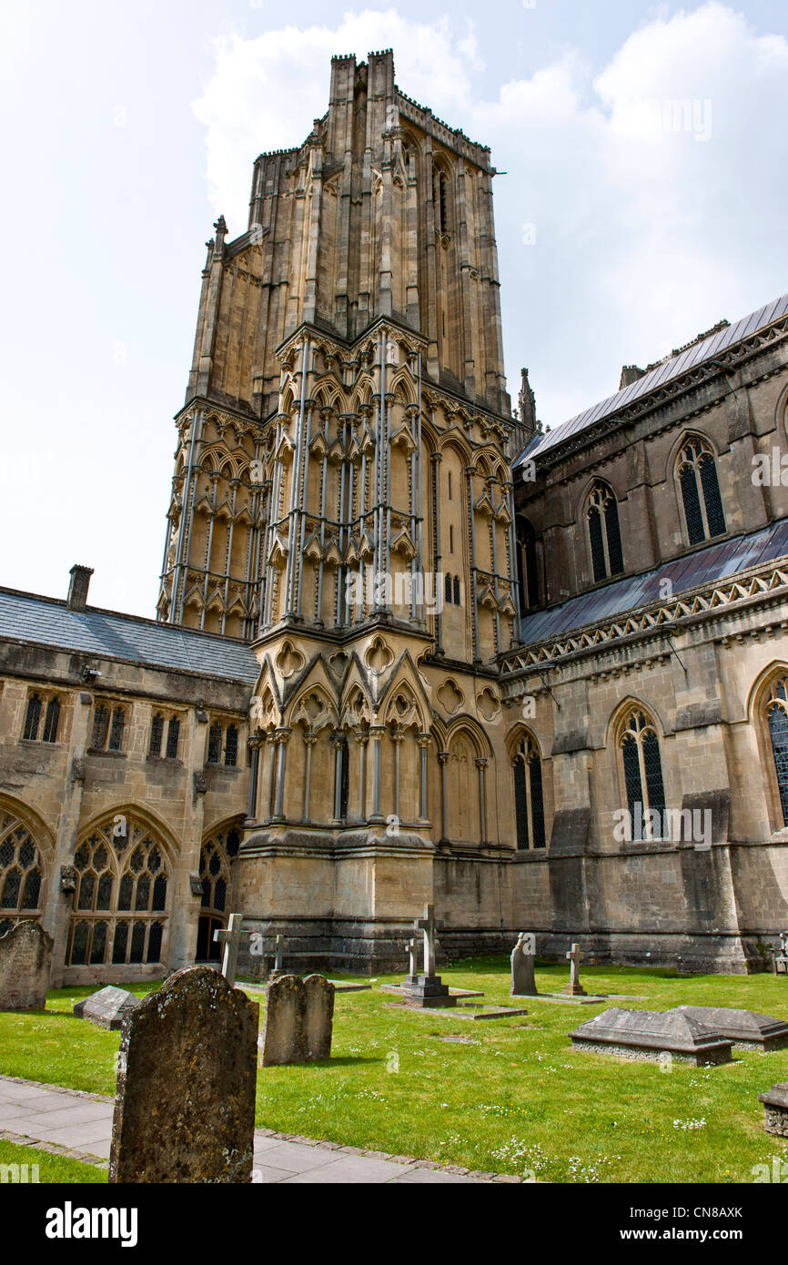 Wells Cathedral,Church of England,Exteriors,Interiors,English Heritage Grade I Listed Building,Wells,Somerset,England,UK, Stock Photo