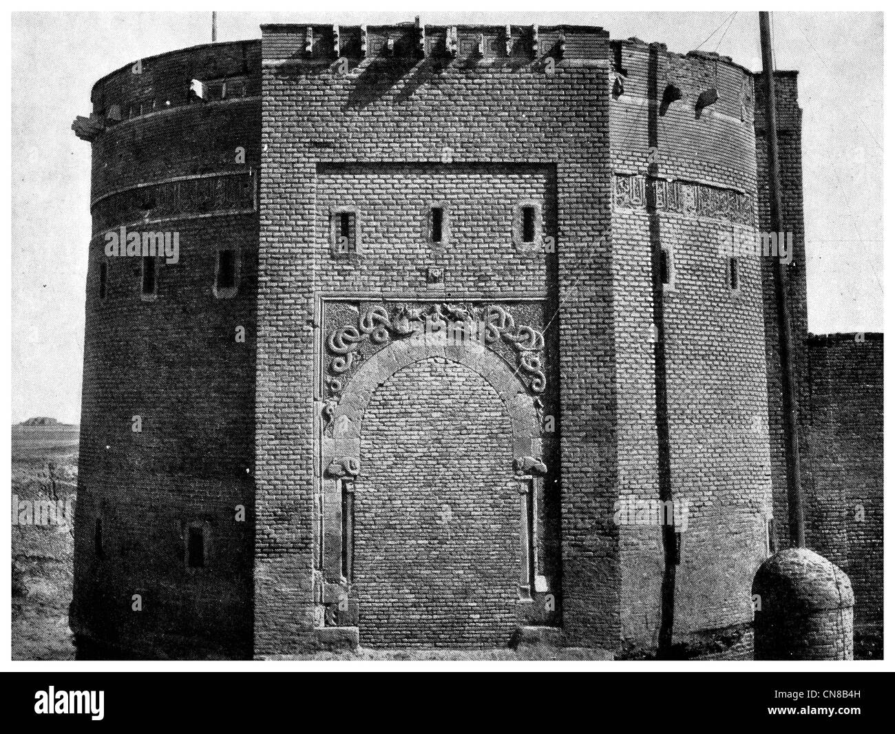 First published 1914 Baghdad ancient gate entrance Stock Photo