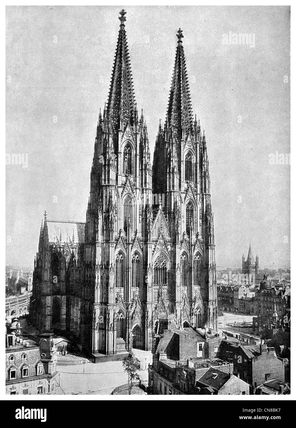 First published 1914 Cologne Cathedral Germany Stock Photo