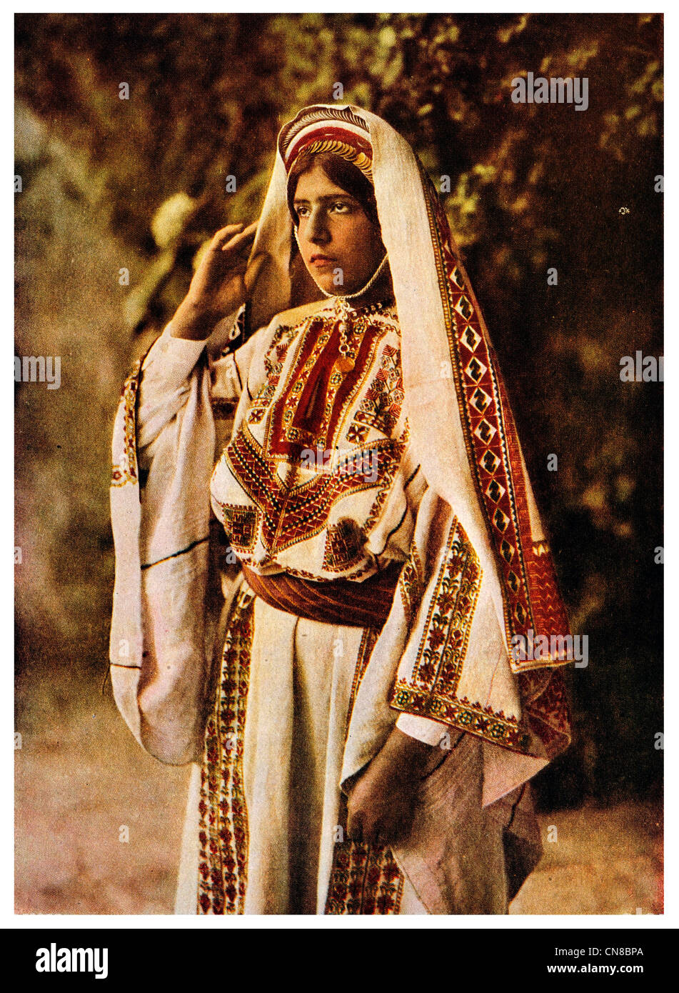 First published 1914  Palestine Bride Stock Photo