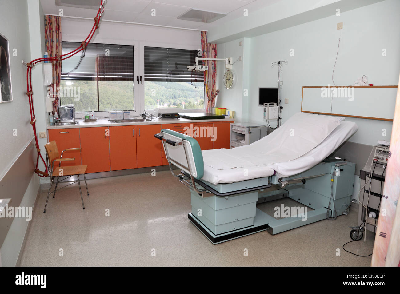 Delivery room in a modern hospital Stock Photo