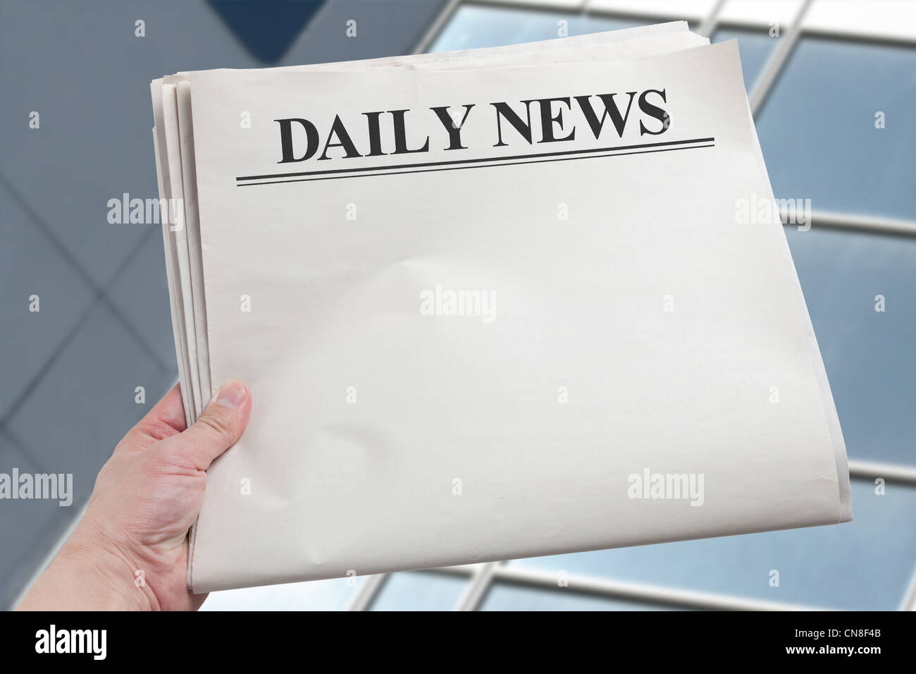 Daily News, Blank Newspaper with white background Stock Photo Alamy