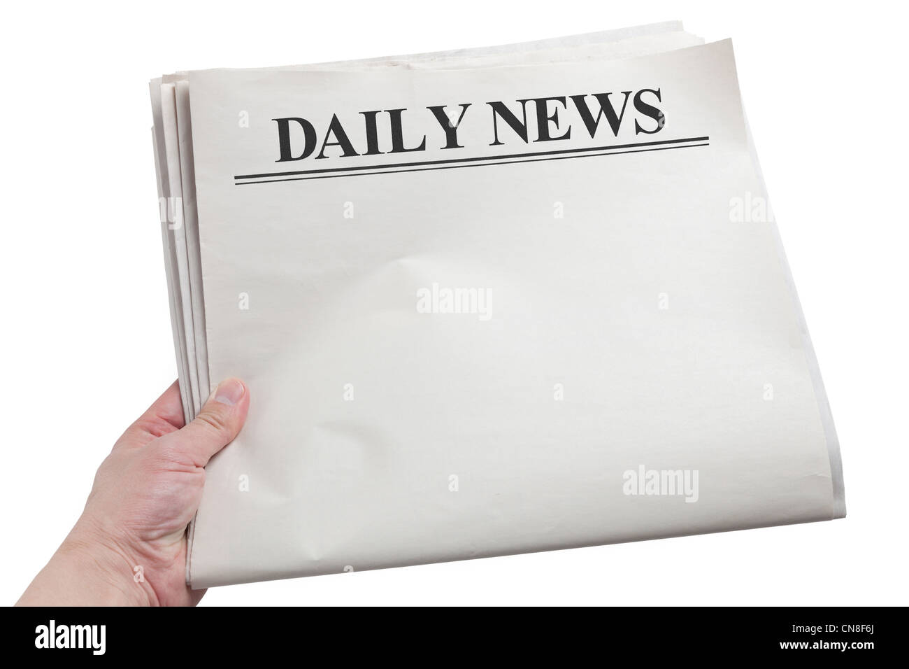 Daily News Blank Newspaper With White Background Stock Photo Alamy