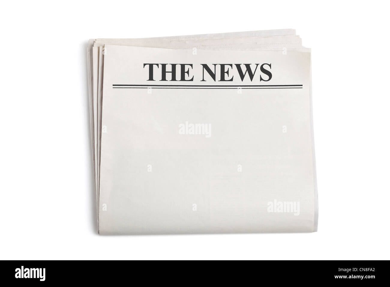 Blank Newspaper With White Background Stock Photo Alamy