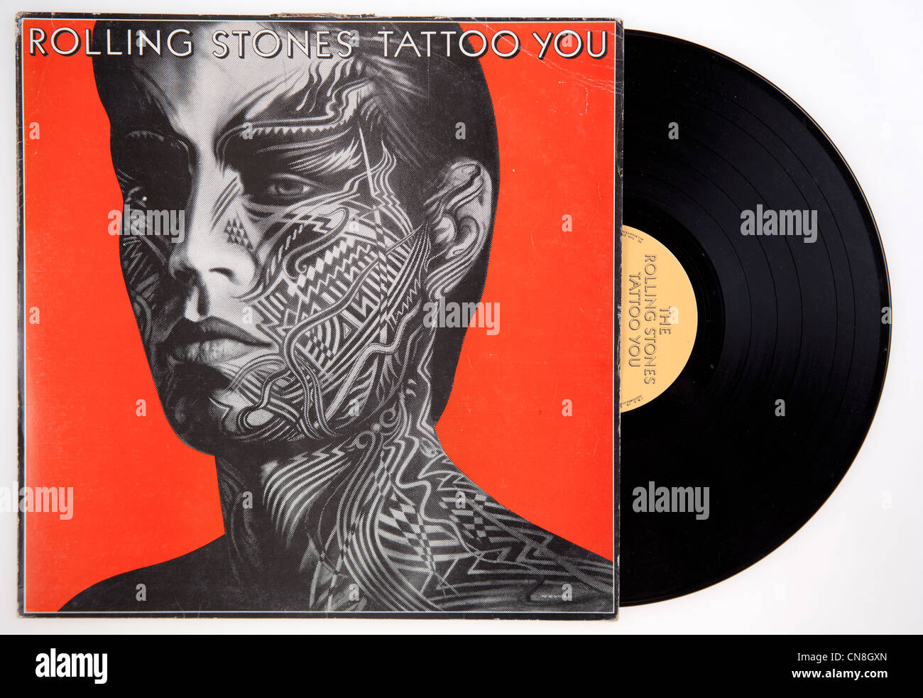 Cover of vinyl album Tattoo You by Rolling Stones, released 1981 on Virgin Records Stock Photo