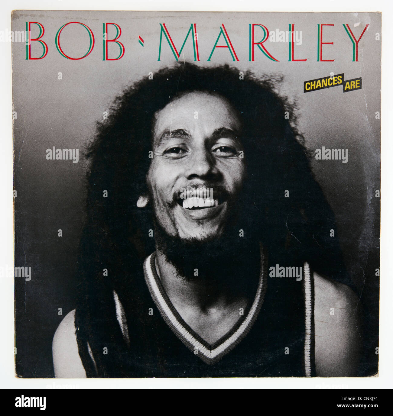Cover of vinyl compilation album Chances Are by Bob Marley, released Stock Photo ...