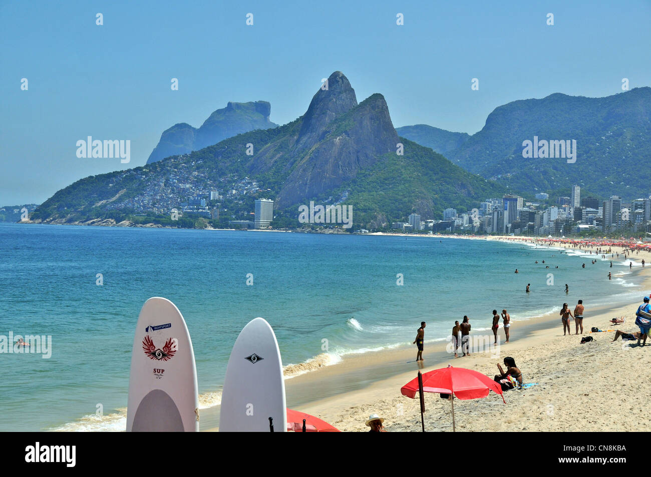 Ipanema beach Rio de Janeiro Brazil South America Stock Photo