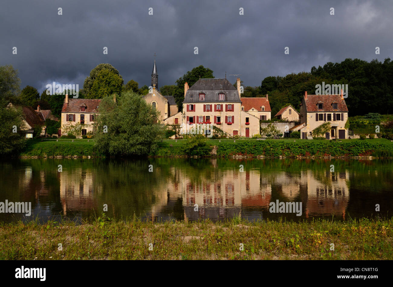 France, Berry, Cher, Apremont sur Allier, labeled Les Beaux Villages de France (The Most Beautiful Villages of France), village Stock Photo
