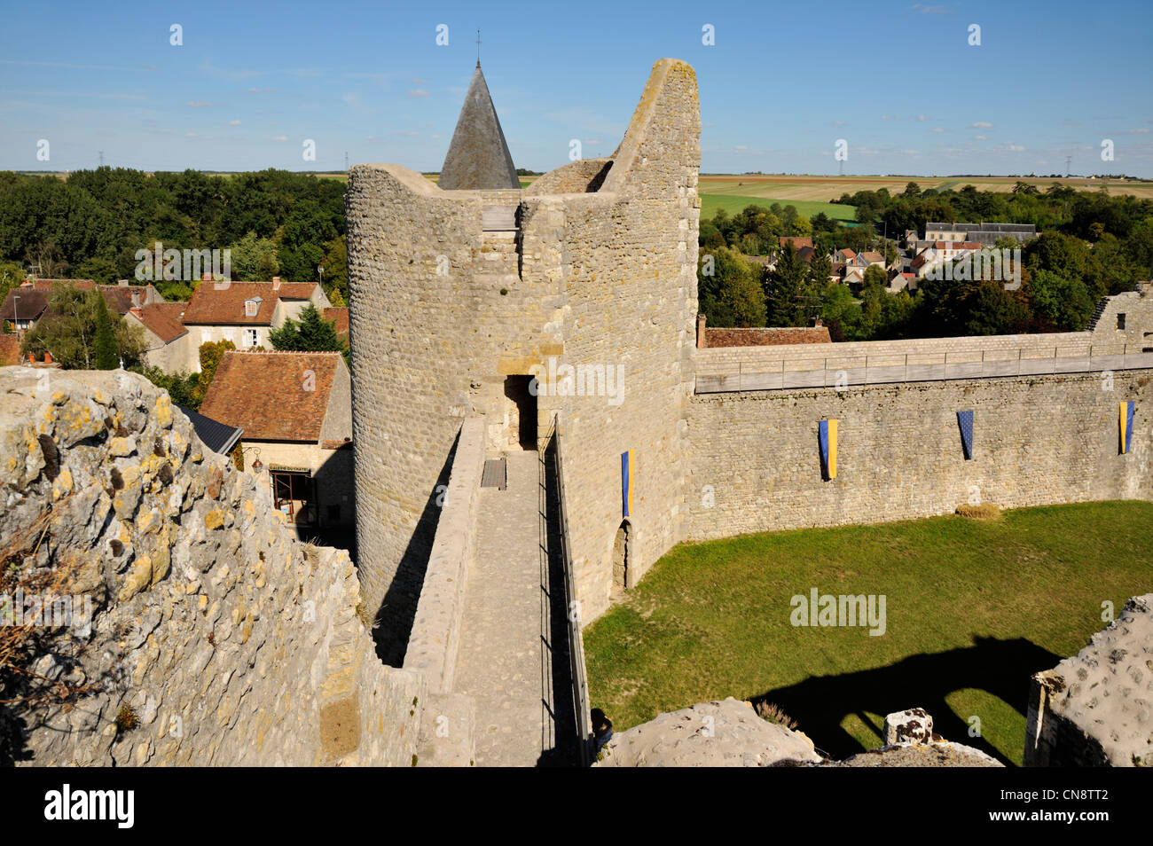 France, Loiret, Yevre le Chatel, medieval castle of the 13 th century Stock Photo