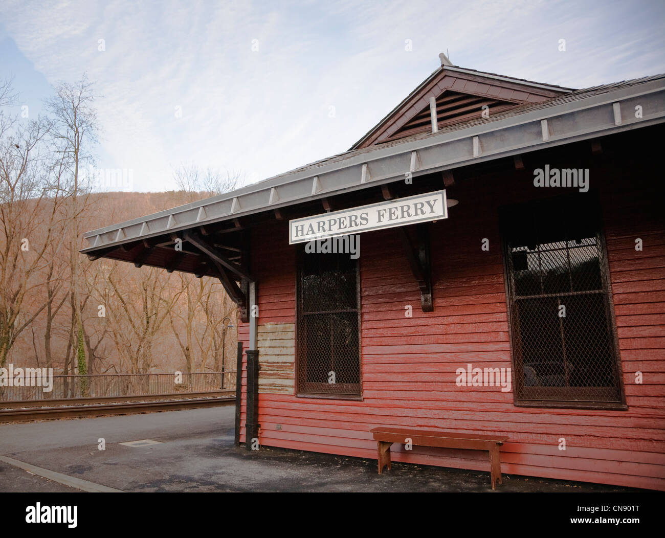 Train station, Harpers Ferry, West Virginia, USA Stock Photo Alamy