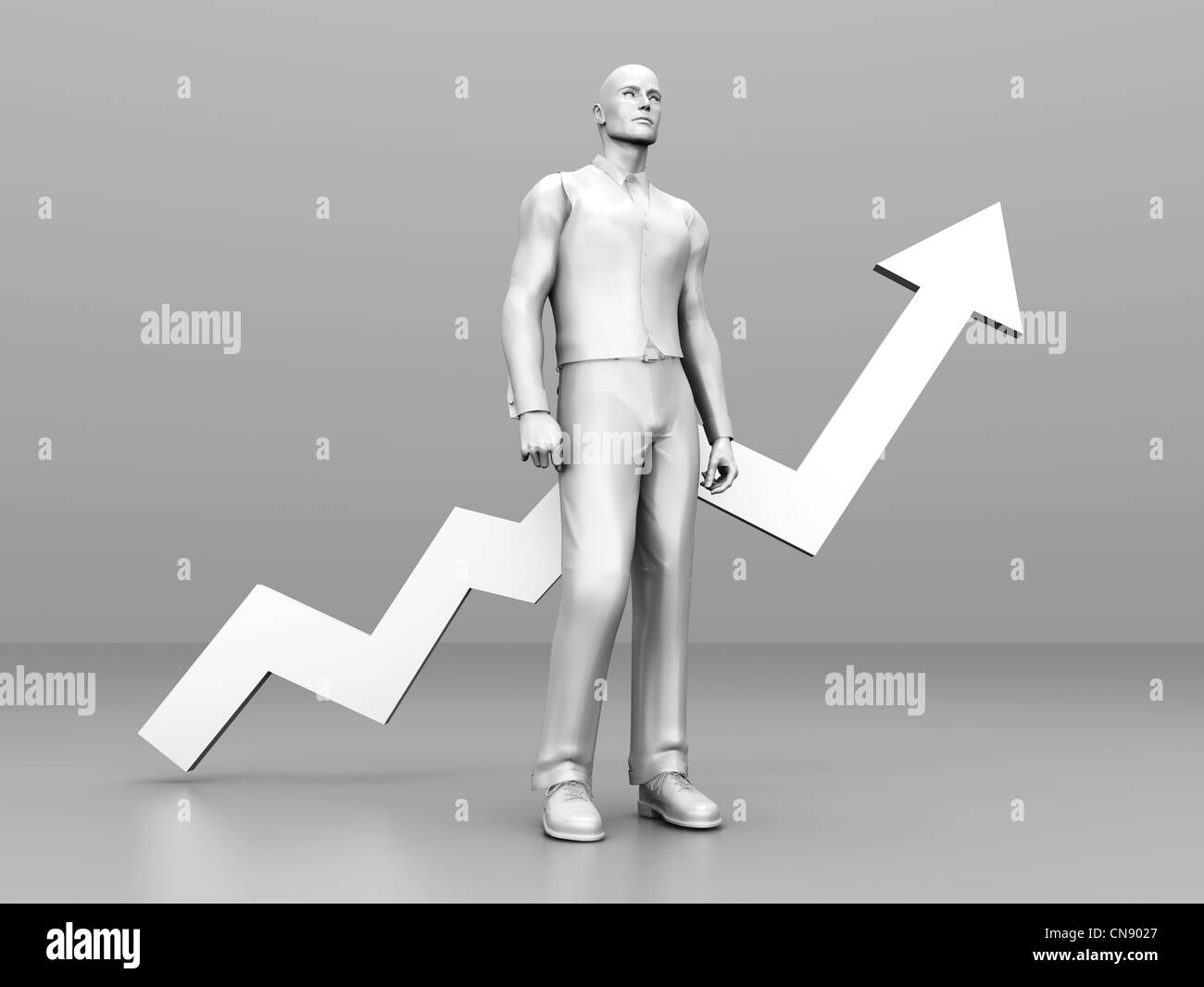 3d arrow businessman Black and White Stock Photos & Images - Alamy