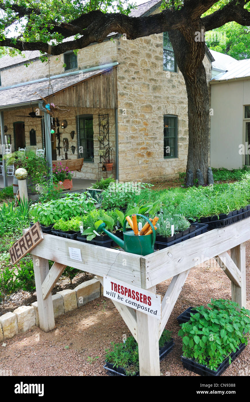 Fredericksburg Herb Farm, Texas, USA garden store Stock Photo Alamy