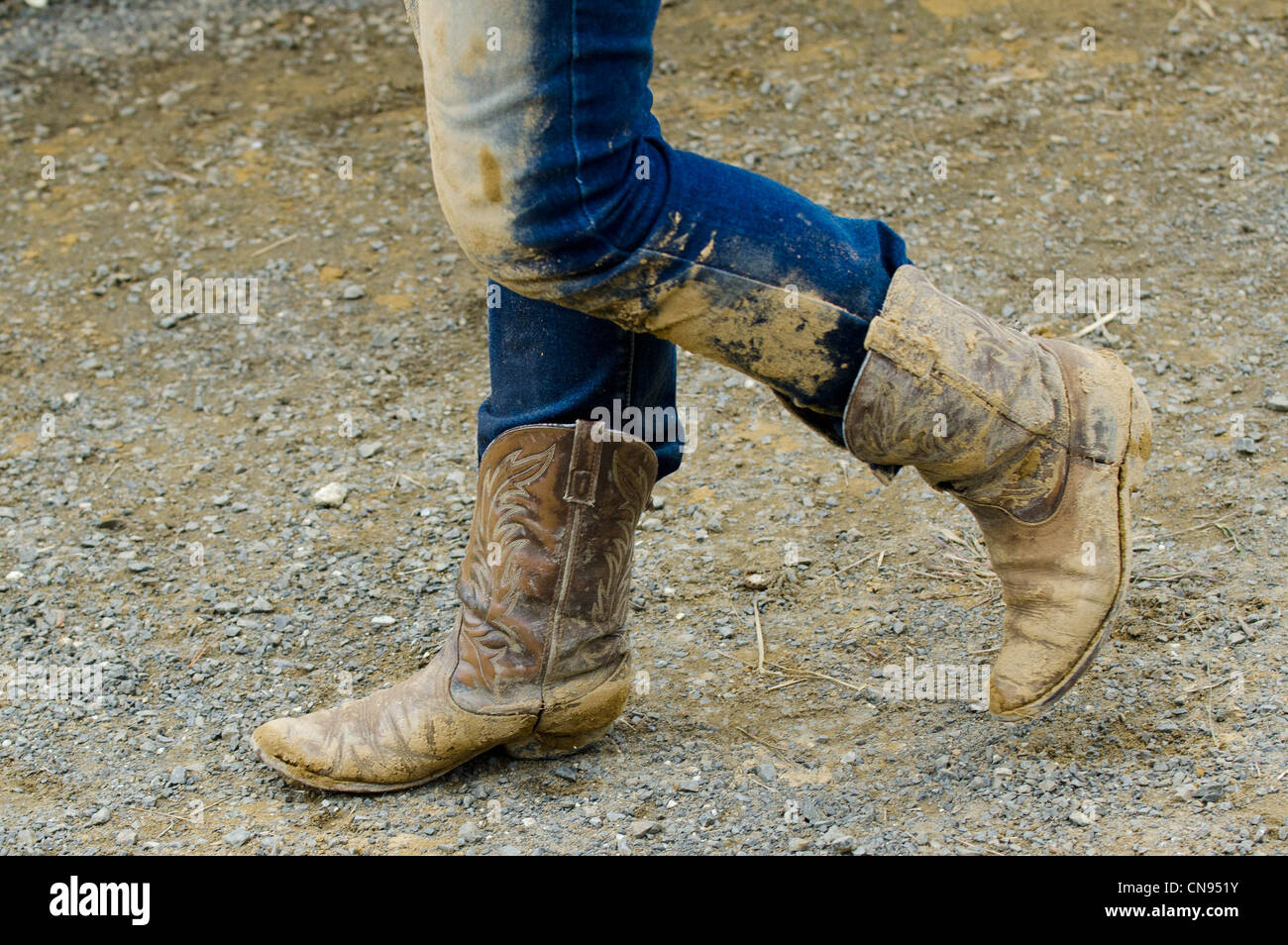 muddy girl cowboy boots