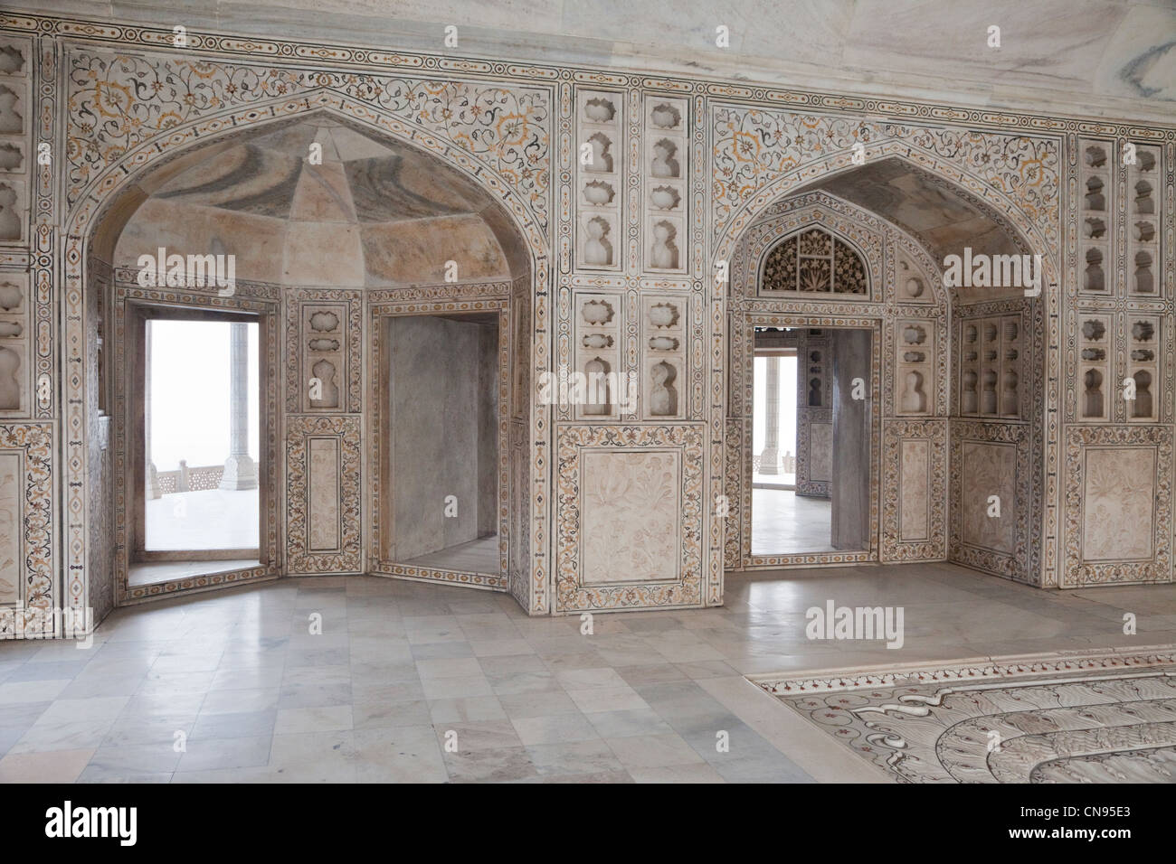 Agra, India. Agra Fort, Musammam Burj Pavilion Interior. Shah Jahan ...