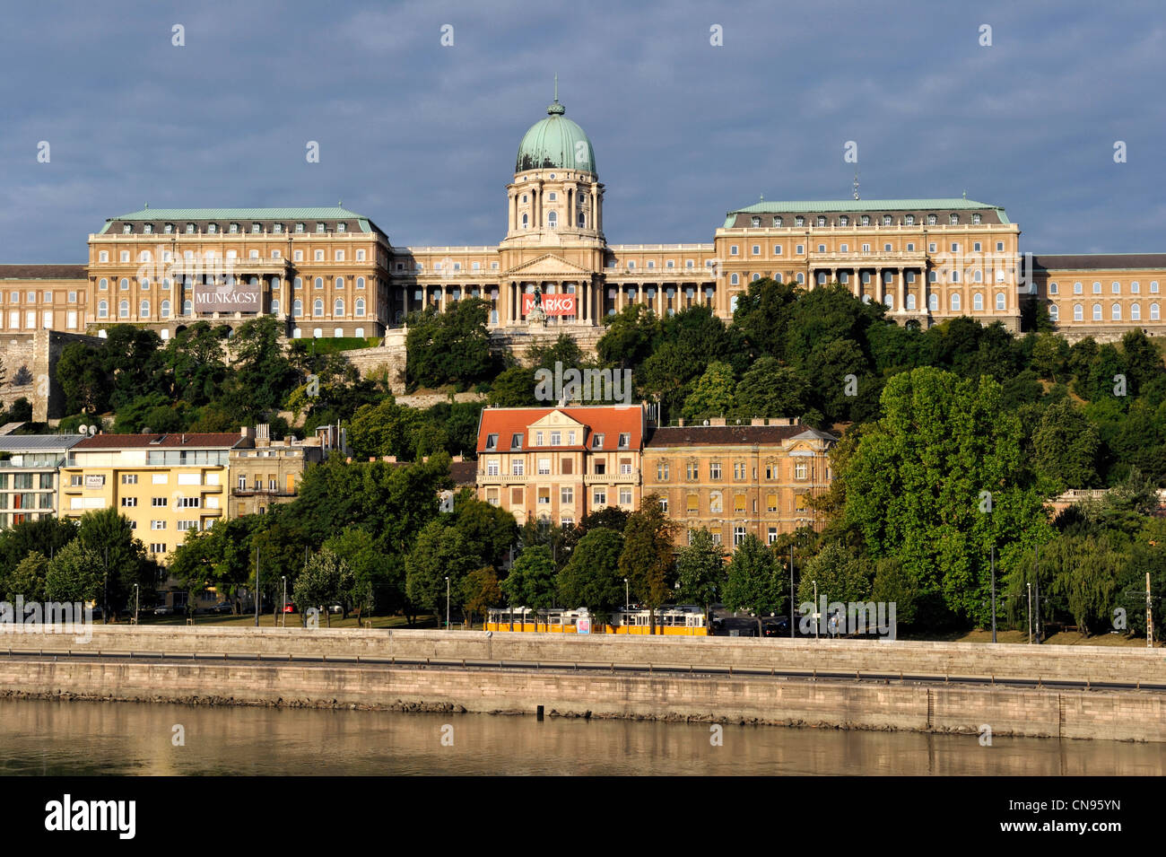 Hungary, Budapest, the Danube river and the Buda Hill (or Castle Hill ...