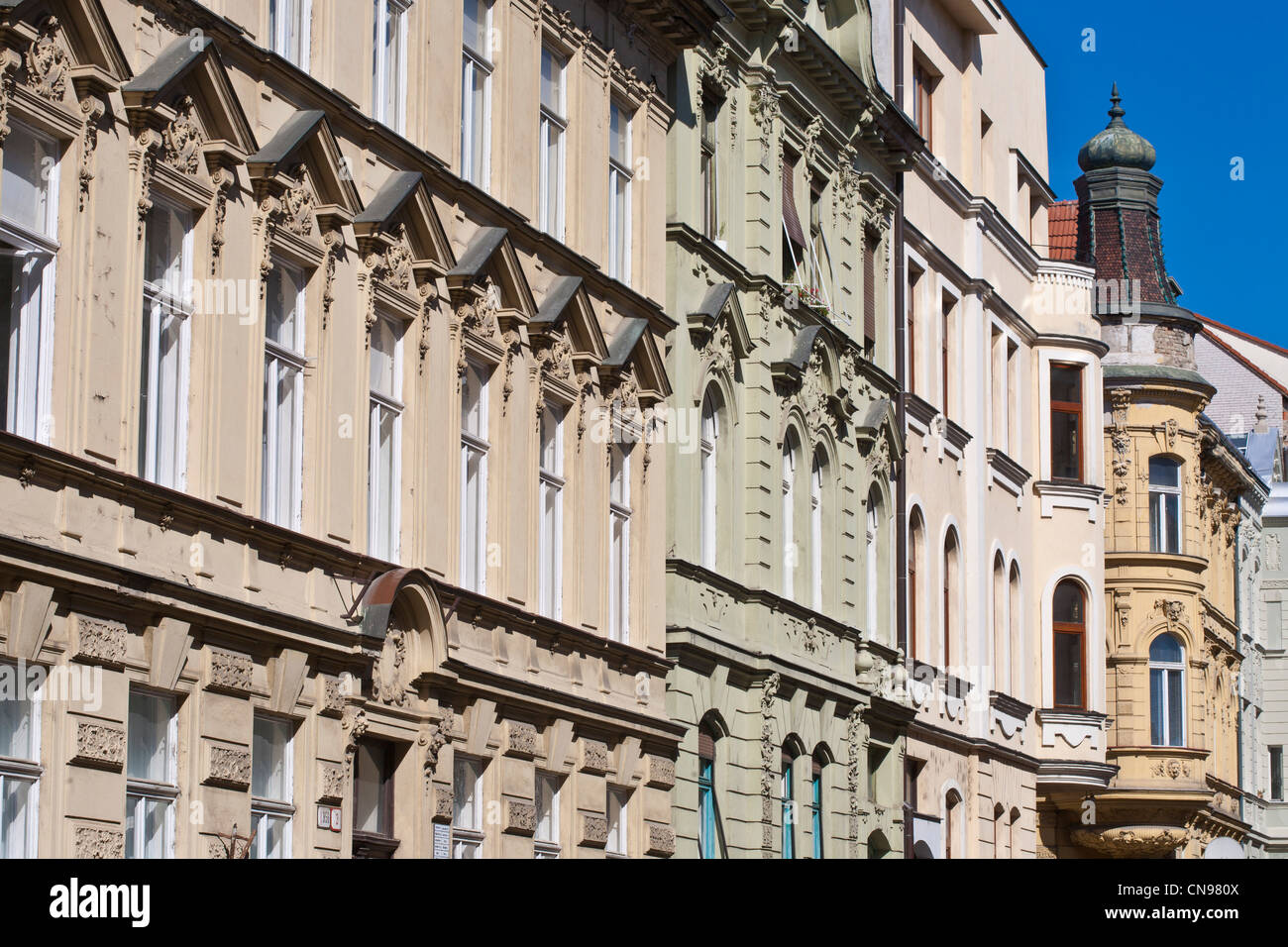 Slovakia, Bratislava, Sladkovicova Street, late 19th century buildings Stock Photo