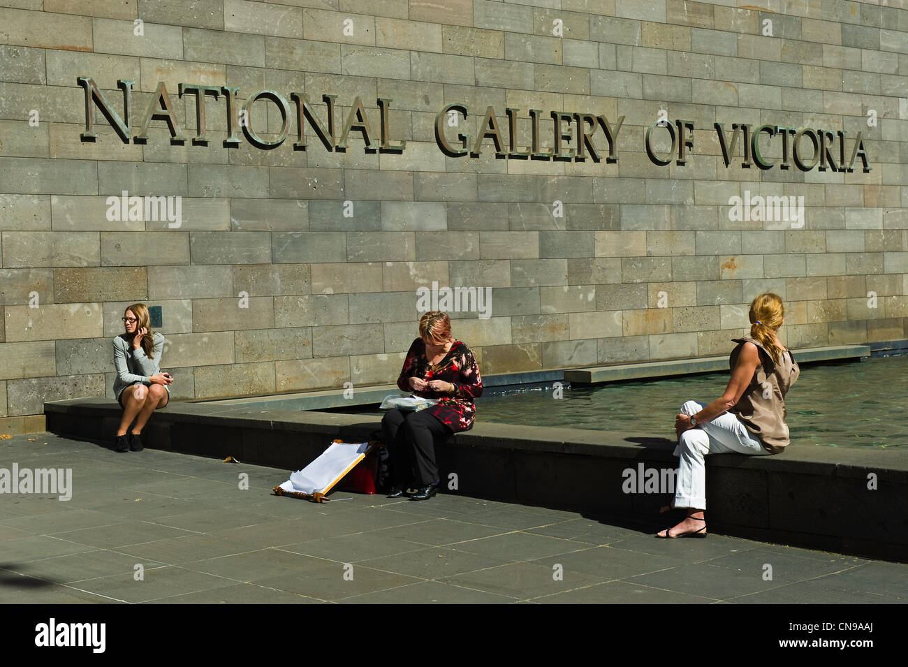 Australia, Victoria, Melbourne, National Gallery of Victoria entrance Stock Photo