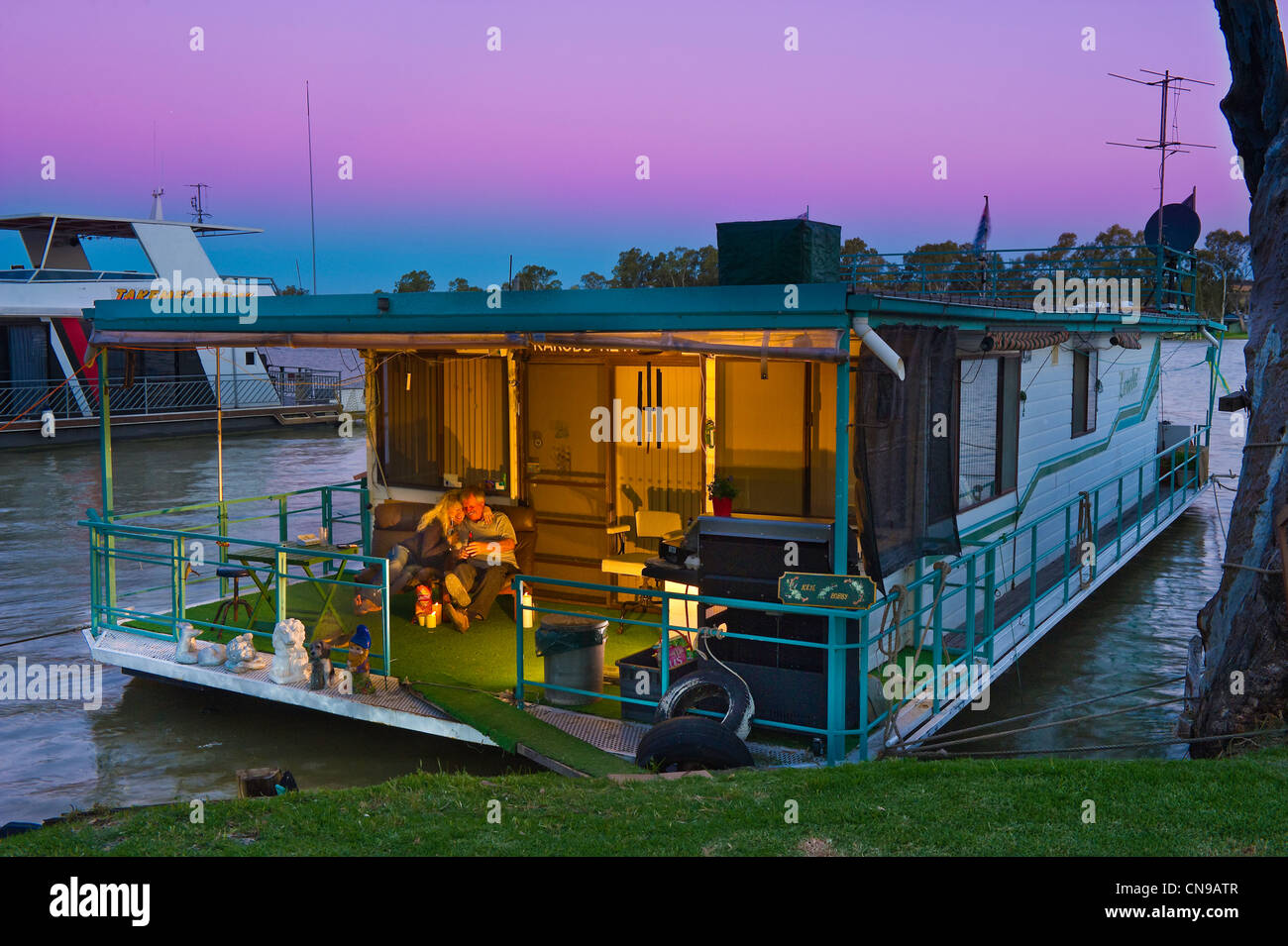 Australia, South Australia, Murray River, Mannum, private houseboat