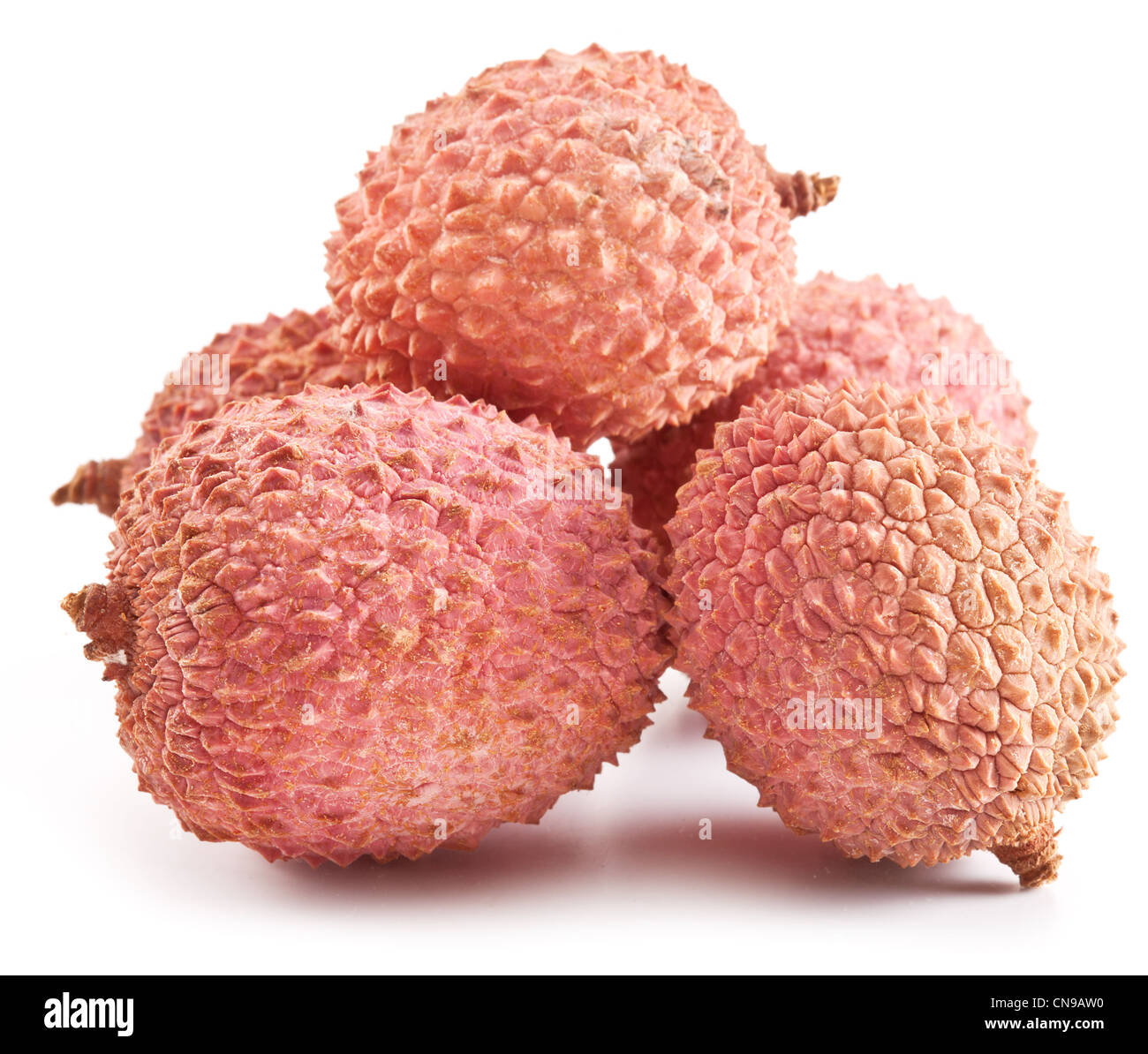 Lychee on a white background. Stock Photo