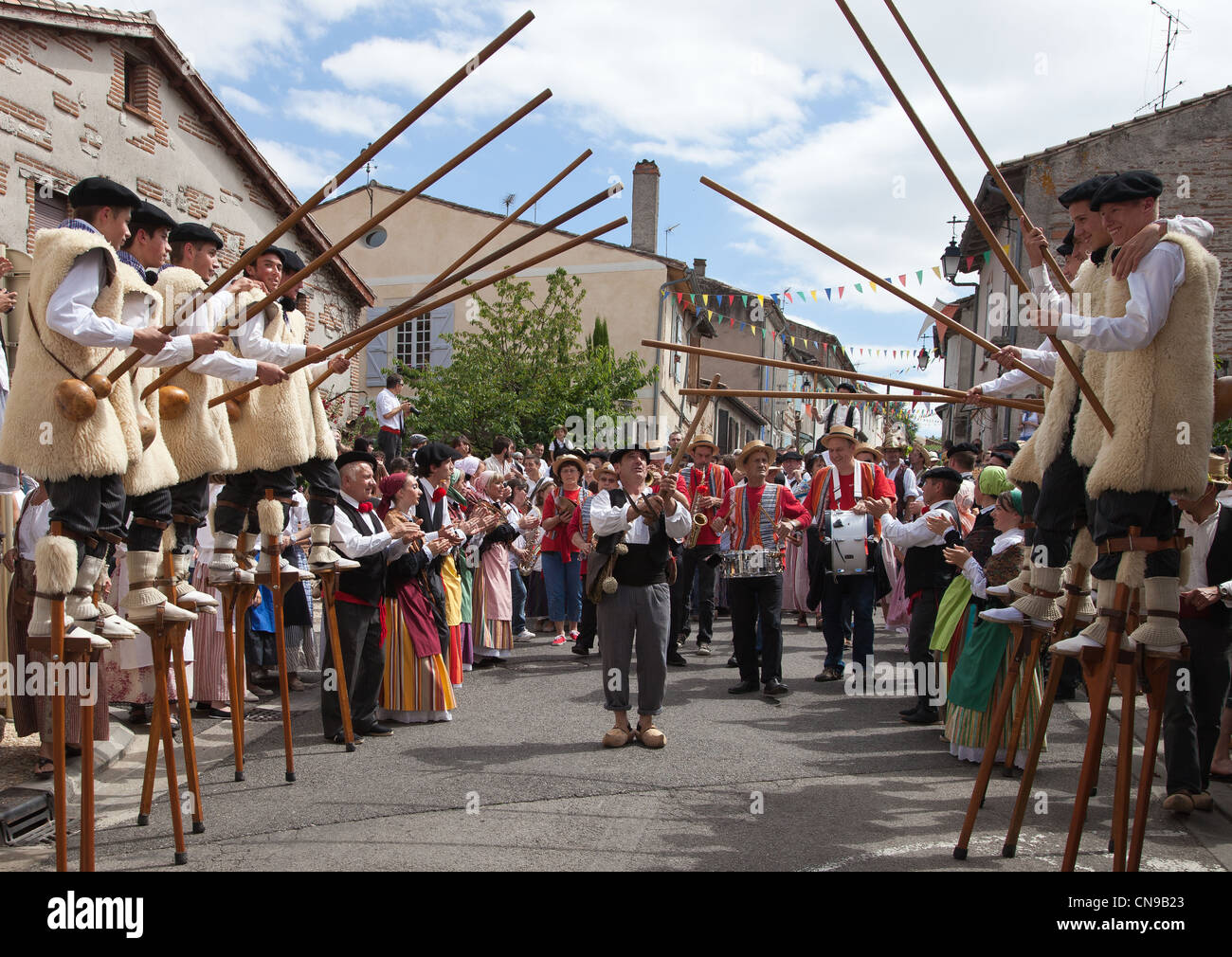 France, Tarn et Garonne, Auvillar, labelled Les Plus Beaux Villages de France (the Most Beautiful Villages of France) the Saint Stock Photo