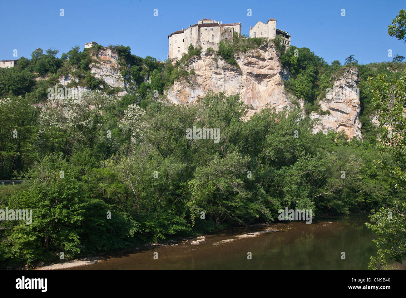 France, Tarn et Garonne, Bruniquel, labelled Les Plus Beaux Villages de France (the Most Beautiful Villages of France), the Stock Photo