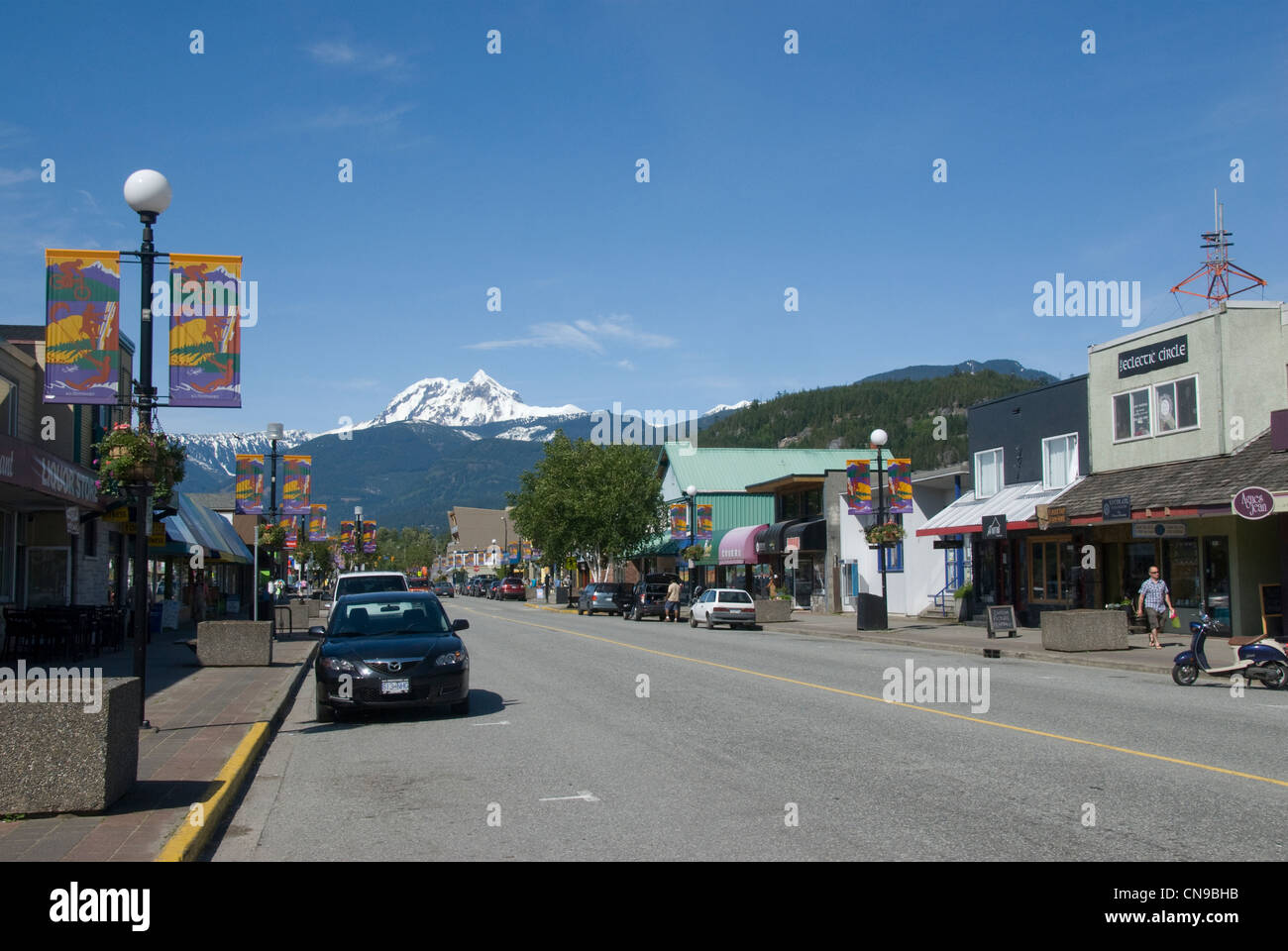 Main Street, Squamish, British Colombia, Canada Stock Photo