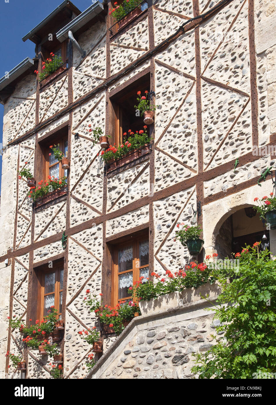 France, Aveyron, Sainte Eulalie d'Olt, labelled Les Plus Beaux Villages