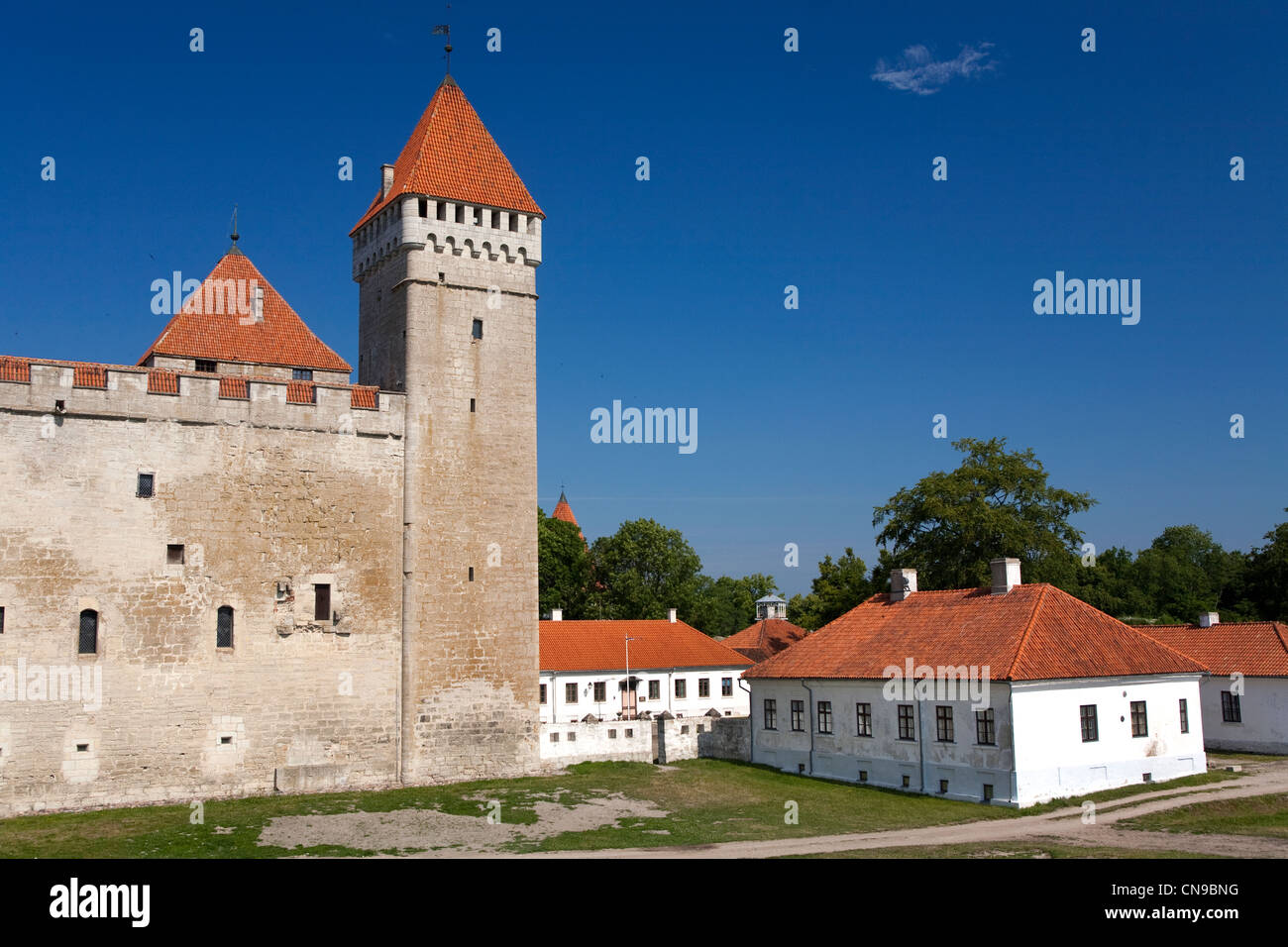 Estonia (Baltic States), Saare Region, Saaremaa Island, Kuressaare, Episcopal Castle Stock Photo