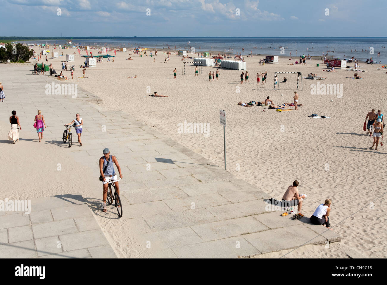 Estonia (Baltic States), Parnu, the main seaside resort of the country, Ranna beach Stock Photo