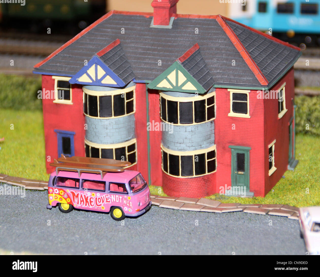 Model railway village Stock Photo Alamy