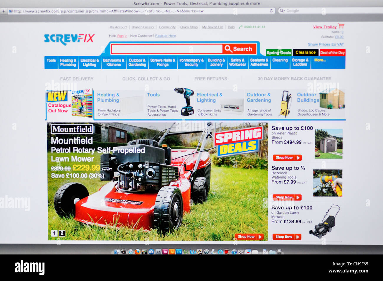 Screwfix website online supplier of trade tools, accessories and