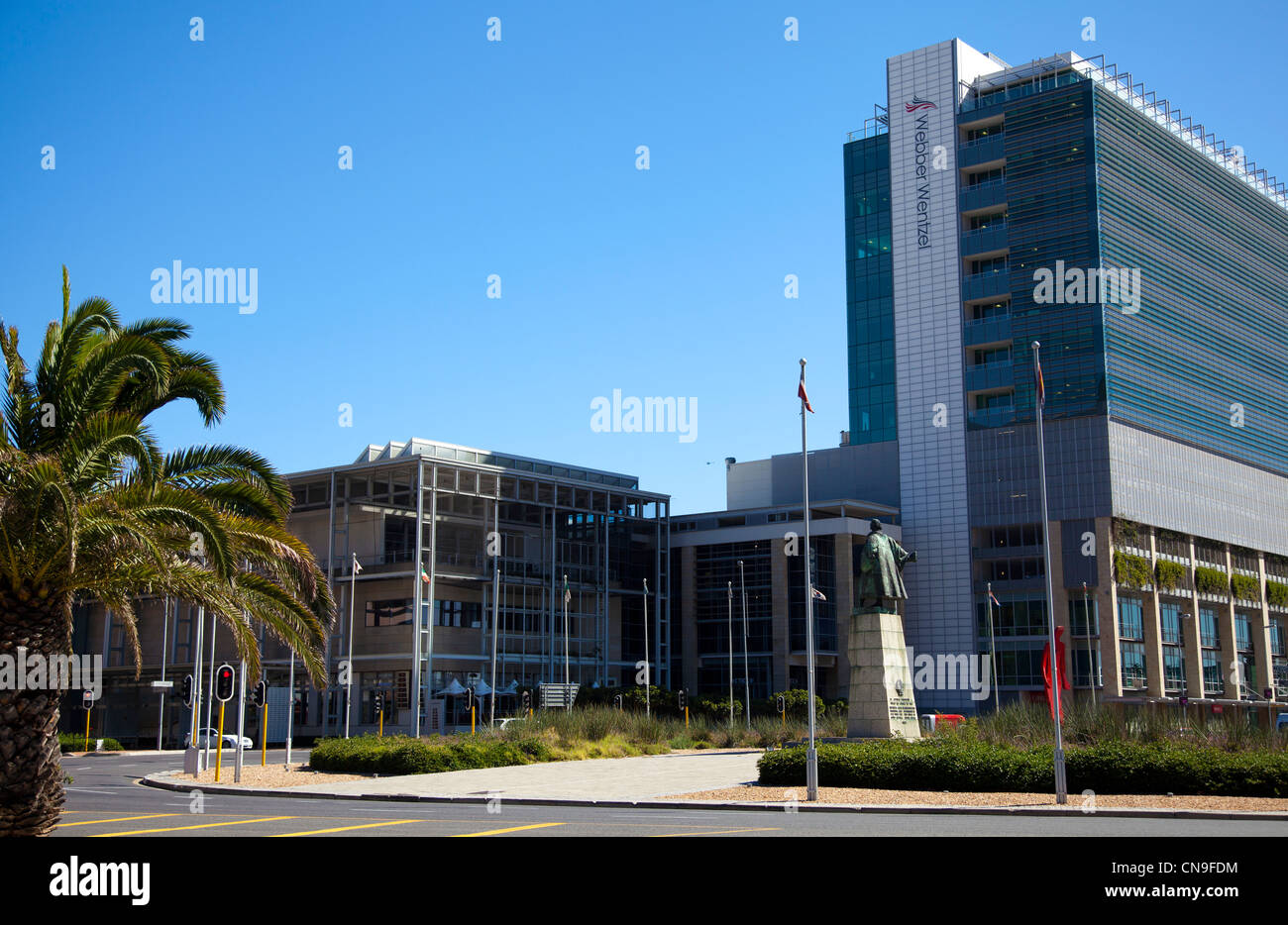 Heerengracht Roundabout in the Foreshore in Cape Town Stock Photo