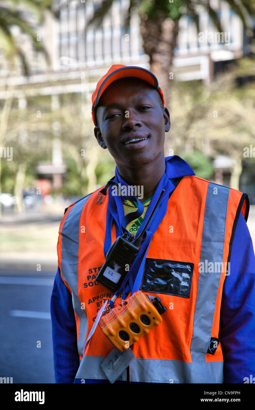Cape Town Parking Attendant Portrait Stock Photo