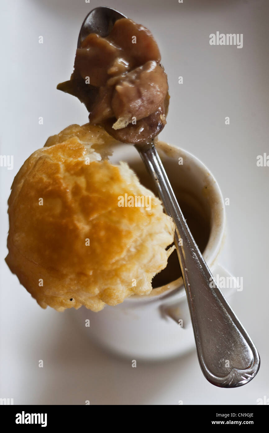 France, Cantal, St Clement, Sweetbreads laminated to the Hostellerie St