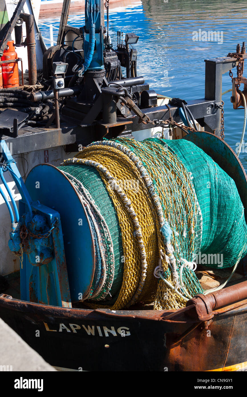 Deep sea trawlers Nets Port of Peterhead N E Scotland UK Stock Photo Deep sea trawlers Nets Port of Peterhead N E Scotland UK Stock Photo