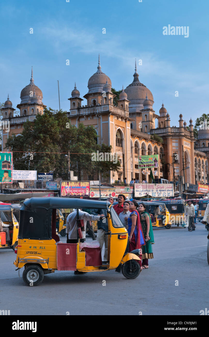 Autorickshaws Hyderabad City centre Andhra Pradesh India Stock Photo