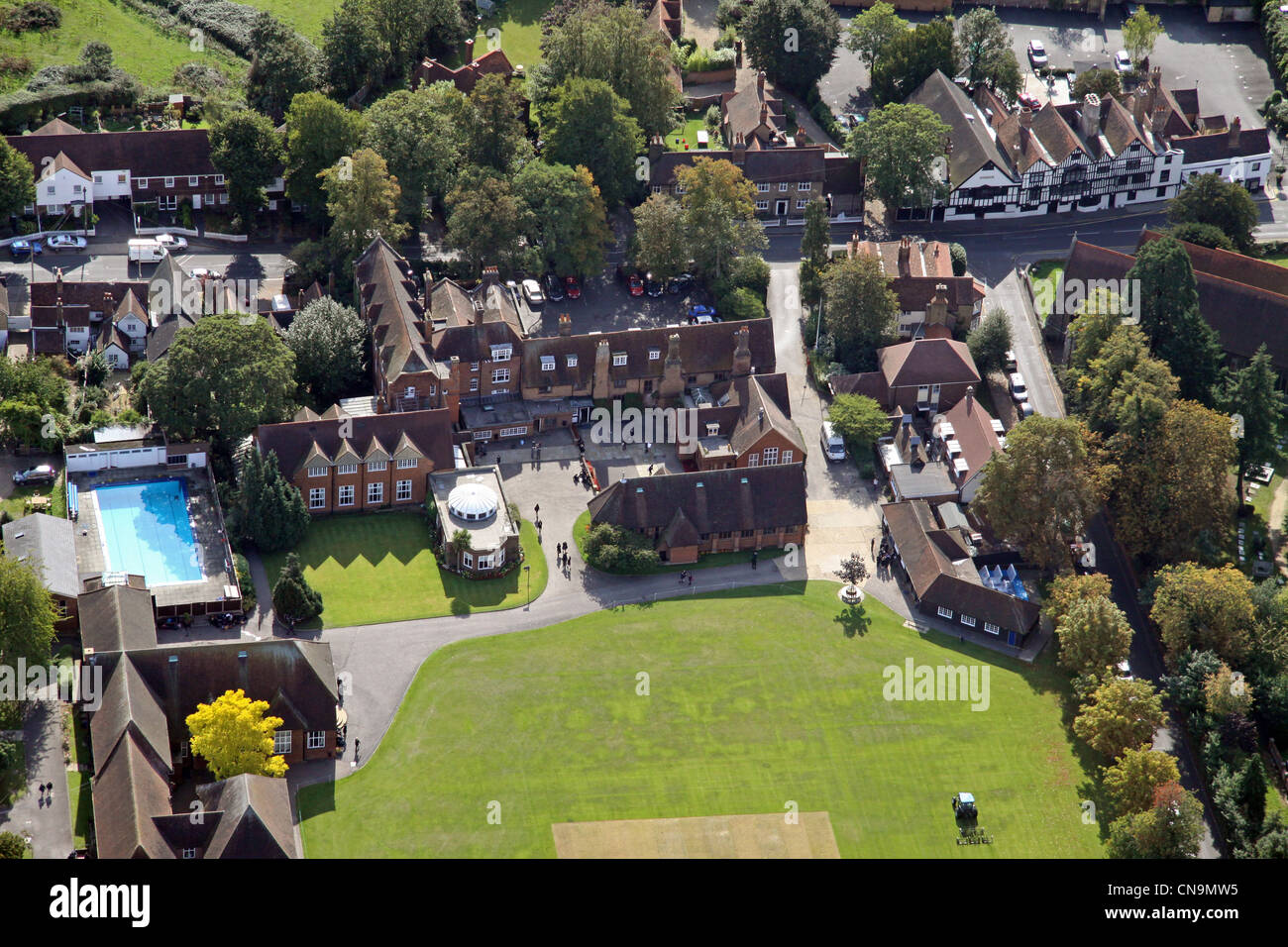 Aerial view of Chigwell School in Essex Stock Photo Alamy