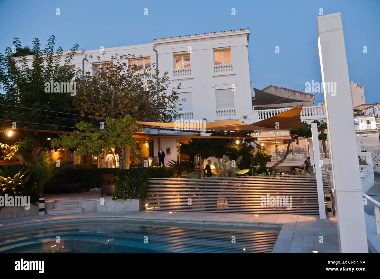 France, Bouches du Rhone, Marseille, hotel restaurant, Le Petit Nice Stock Photo