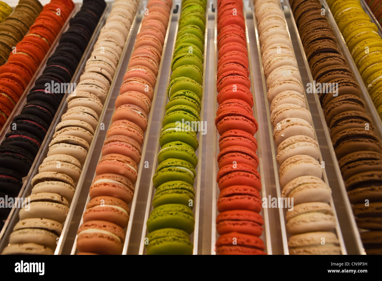 France, Finistere, Brest, the thirteen kinds of macaroons from Pierre Yves Henaff C in Chocolate Stock Photo