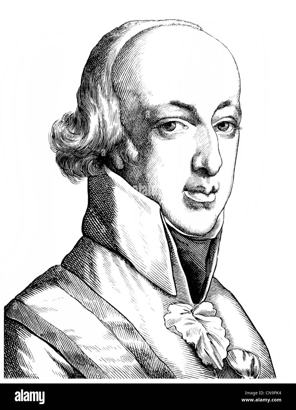 Archduke Charles, Duke of Teschen, 1771 - 1847, House of Habsburg-Lorraine, an Austrian general and military writer Stock Photo