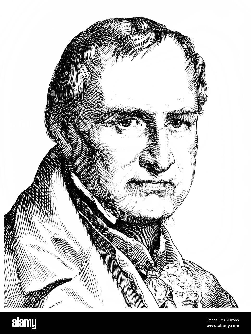 Historical drawing, 19th century, Christian Leopold Freiherr von Buch